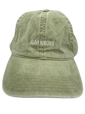 Joah Brown The Official Cap Washed Green Logo Embroidered Baseball Hat
